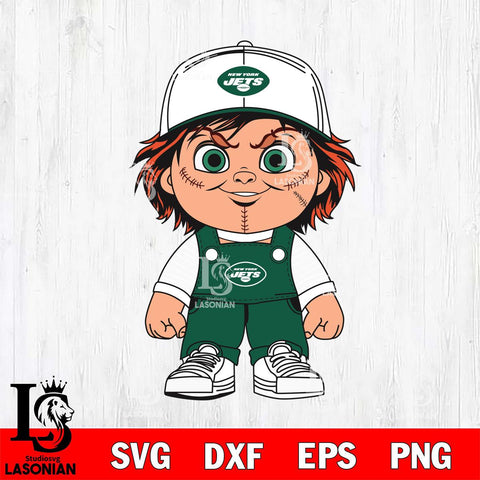 New York Jets Chucky Horror Svg Eps Dxf Png File, NFL svg, Digital Download, Instant Download