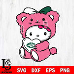 New York Jets Cute Hello Kitty 3 Svg Eps Dxf Png File, Digital Download, Instant Download