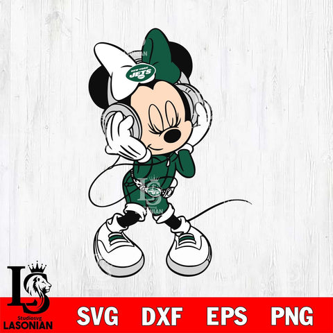 New York Jets Cute Minnie Mouse Dancing