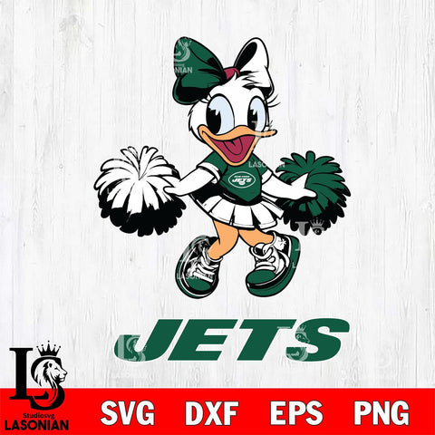 New York Jets Daisy Duck Cheerleader Disney, Svg Eps Dxf Png File, Digital Download