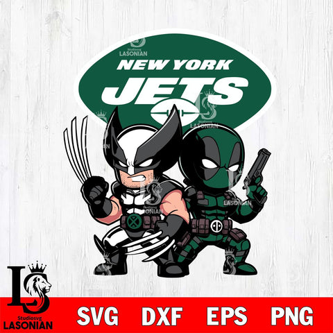 New York Jets Deadpool And Wolverine Svg Eps Dxf Png File, Digital Download, Instant Download