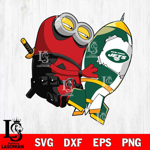 New York Jets Deadpool Minion Marvel Svg Eps Dxf Png File, Digital Download, Instant Download