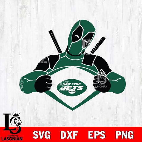 New York Jets Deadpool heart sport Svg Eps Dxf Png File, Digital Download, Instant Download