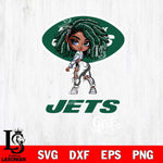 New York Jets Fan Girl Svg Eps Dxf Png File, Digital Download, Instant Download