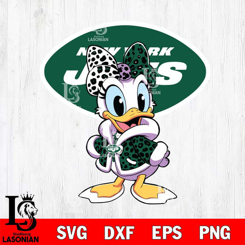 New York Jets Fancy Daisy Duck Disney Svg Eps Dxf Png File, Digital Download, Instant Download