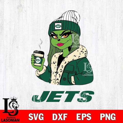 New York Jets Girls Grinch Bougie Svg Eps Dxf Png File, Digital Download, Instant Download