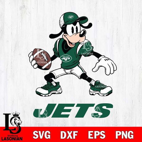 New York Jets Goofy Disney, Svg Eps Dxf Png File, Digital Download