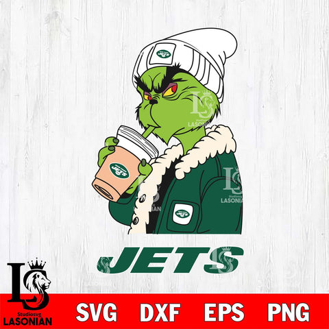 New York Jets Grinch Bougie Football Svg Eps Dxf Png File, Digital Download, Instant Download