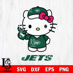 New York Jets Hello Kitty Best Fan Svg Eps Dxf Png File, Digital Download, Instant Download