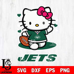 New York Jets Hello Kitty Nfl 3 Svg Eps Dxf Png File, Digital Download, Instant Download