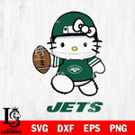 New York Jets Hello Kitty Nfl 4 Svg Eps Dxf Png File, Digital Download, Instant Download