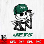 New York Jets Jack Skellington 3 Halloween Svg Eps Dxf Png File, Digital Download, Instant Download