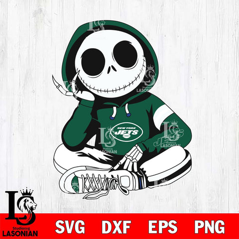 New York Jets Jack Skellington halloween Svg Eps Dxf Png File, Digital Download, Instant Download