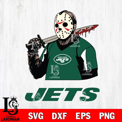 New York Jets Jason Voorhees 11 Svg Eps Dxf Png File, Digital Download