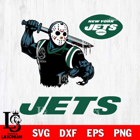 New York Jets Jason Voorhees 5 Svg Eps Dxf Png File, Digital Download