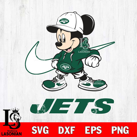 New York Jets Mickey Mouse NIKE, Svg Eps Dxf Png File, Digital Download