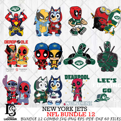 New York Jets NFL Bundle 12 Svg Eps Dxf Png File, Digital Download, Instant Download