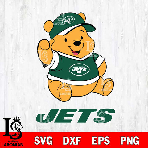 New York Jets Pooh Bear Disney, Svg Eps Dxf Png File, Digital Download