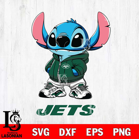 New York Jets Stitch Disney NFL Svg Eps Dxf Png File, Digital Download, Instant Download