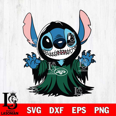 New York Jets Stitch Ghost Football Svg Eps Dxf Png File, NFL svg, Digital Download, Instant Download