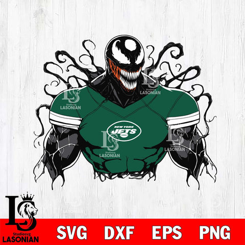 New York Jets Venom Marvel Svg Eps Dxf Png File, Digital Download, Instant Download