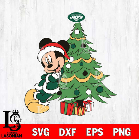 New York Jets mickey christmas 12 Svg Eps Dxf Png File, Digital Download, Instant Download