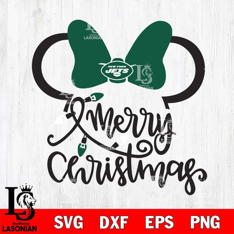 New York Jets mickey christmas 3 Svg Eps Dxf Png File, Digital Download, Instant Download