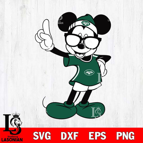 New York Jets mickey christmas 5 Svg Eps Dxf Png File, Digital Download, Instant Download