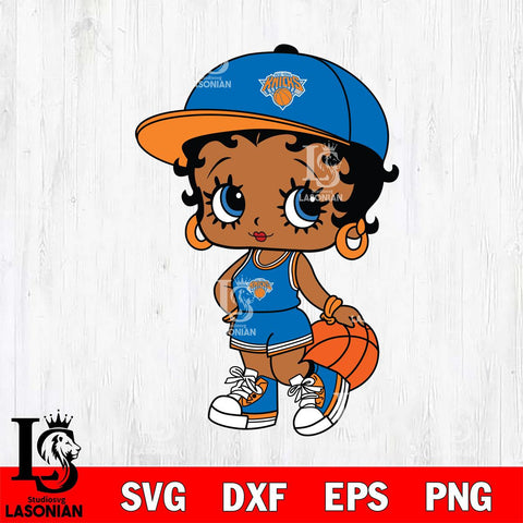 New York Knicks Betty Boop NBA 2 Svg Eps Dxf Png File, NBA svg, Digital Download, Instant Download