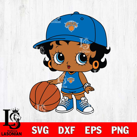 New York Knicks Betty Boop NBA 8 Svg Eps Dxf Png File, NBA svg, Digital Download, Instant Download