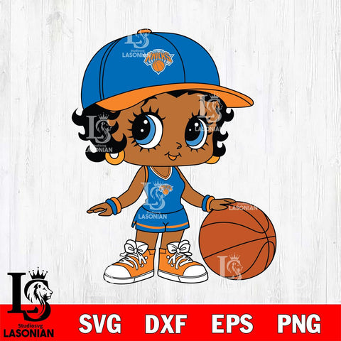 New York Knicks Betty Boop NBA 9 Svg Eps Dxf Png File, NBA svg, Digital Download, Instant Download