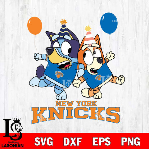 New York Knicks Bluey & Bingo 11 Svg Eps Dxf Png File, NBA svg, Digital Download, Instant Download