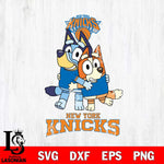 New York Knicks Bluey & Bingo 12 Svg Eps Dxf Png File, NBA svg, Digital Download, Instant Download