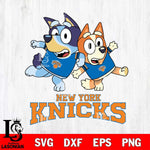 New York Knicks Bluey & Bingo 13 Svg Eps Dxf Png File, NBA svg, Digital Download, Instant Download