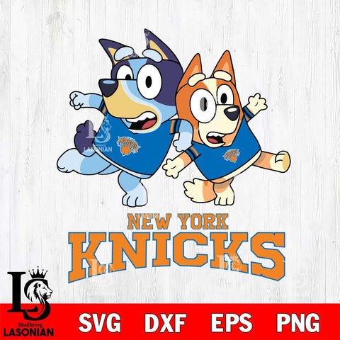 New York Knicks Bluey & Bingo 13 Svg Eps Dxf Png File, NBA svg, Digital Download, Instant Download