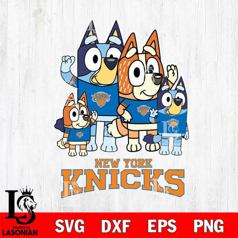 New York Knicks Bluey & Bingo 14 Svg Eps Dxf Png File, NBA svg, Digital Download, Instant Download