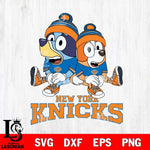 New York Knicks Bluey & Bingo 8 Svg Eps Dxf Png File, NBA svg, Digital Download, Instant Download