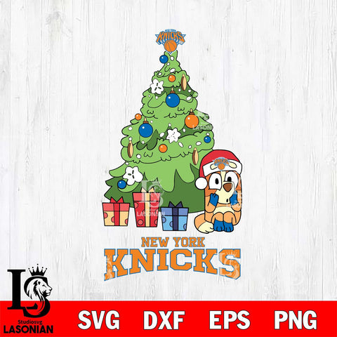 New York Knicks Bluey Chilli Christmas Tree Svg Eps Dxf Png File, Digital Download