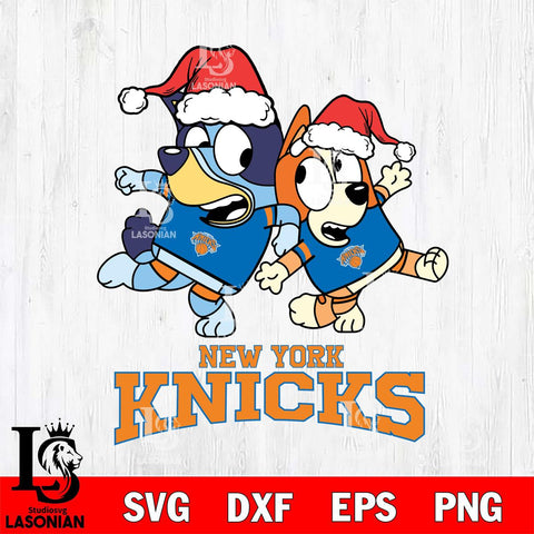 New York Knicks Bluey Christmas Holiday Svg Eps Dxf Png File, Digital Download