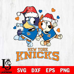 New York Knicks Bluey Christmas NFL Svg Eps Dxf Png File, Digital Download