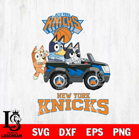 New York Knicks Bluey friends Svg Eps Dxf Png File, NBA svg, Digital Download, Instant Download