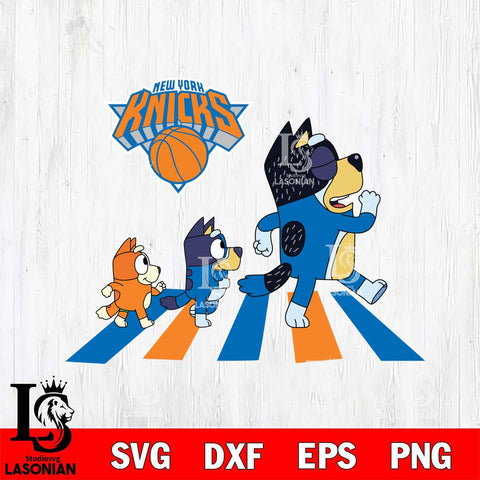 New York Knicks Bluey sport 6 Svg Eps Dxf Png File, Digital Download, Instant Download