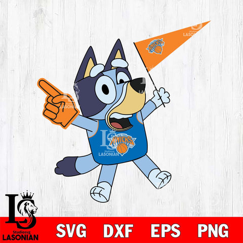 New York Knicks Bluey sport flag Svg Eps Dxf Png File, Digital Download, Instant Download