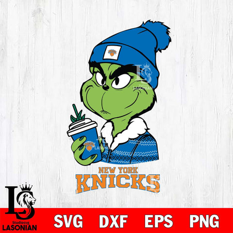 New York Knicks Boujee Grinch Christmas Cut Files Cricut, Svg Dxf Eps Png file , Silhouette