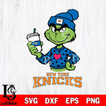 New York Knicks Boujee Grinch Heart Christmas Cut Files Cricut, Svg Dxf Eps Png file , Silhouette