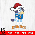 New York Knicks Christmas Bluey Hat Svg , Christmas Svg , Bluey svg , Digital Download, dxf eps png pdf file