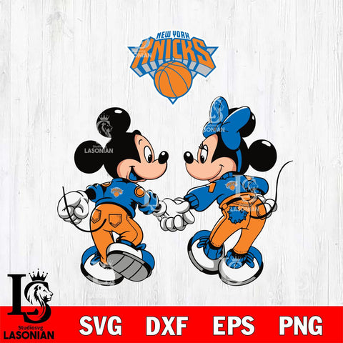 New York Knicks Fan Minnie And Mickey Love Svg Eps Dxf Png File, Digital Download, Instant Download