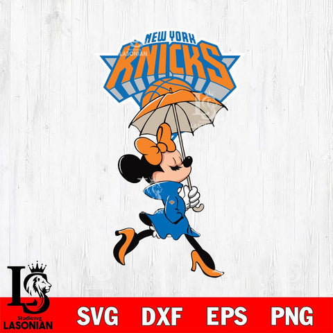 New York Knicks Fancy Minnie Svg Eps Dxf Png File, Digital Download, Instant Download