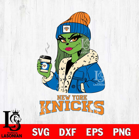 New York Knicks Girls Grinch Bougie Svg Eps Dxf Png File, Digital Download, Instant Download