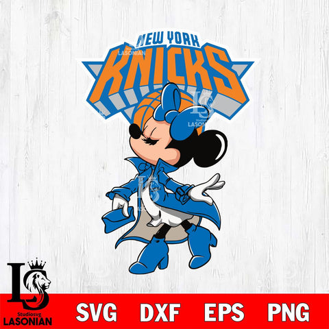 New York Knicks Glamorous Minnie Svg Eps Dxf Png File, Digital Download, Instant Download